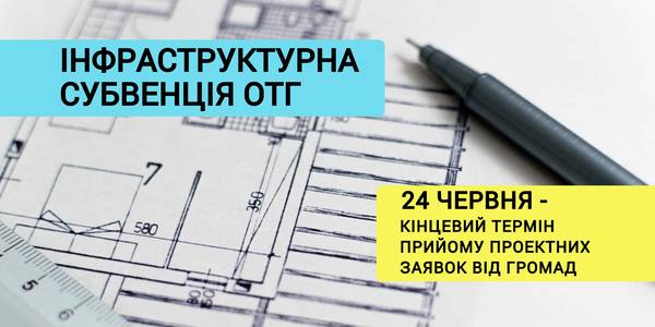 До 24 червня ОТГ мають подати перелік проектів на усю суму інфраструктурної субвенції