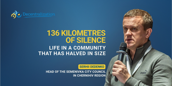 136 kilometres of silence. Life in a community that has halved in size. Interview with Head of Semenivka community