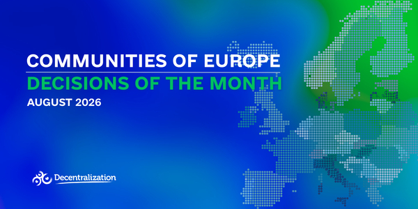 Communities of Europe: Decisions of the Month. August 2026