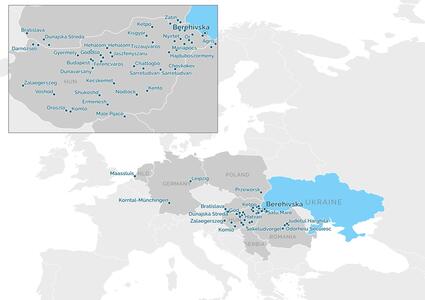 Partnership map - Берегівська територіальна громада